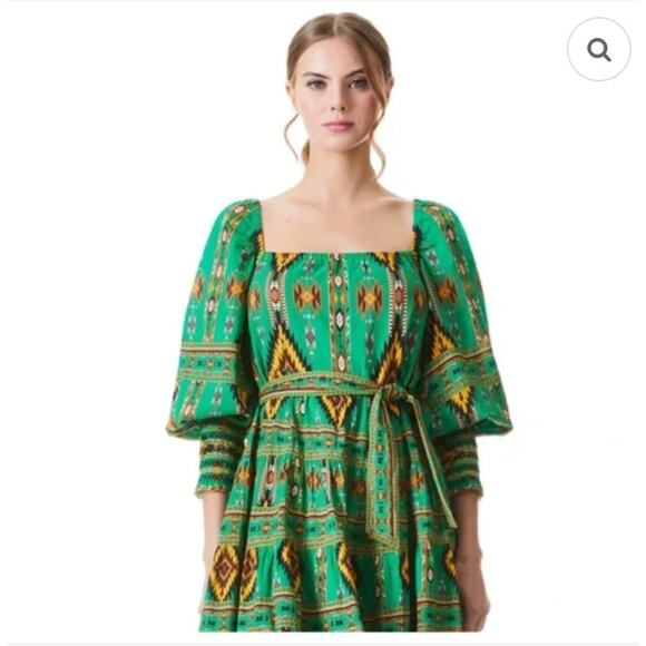 Alice + Olivia Rowen Square Neck Midi Dress - Picture 8 of 12